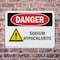 Signmission Sodium Hypochlorite Danger Sign, Plastic, 10in W x 7in L, 2PK OS-2PACK-DS-P-710-L-2042 - alternate 5